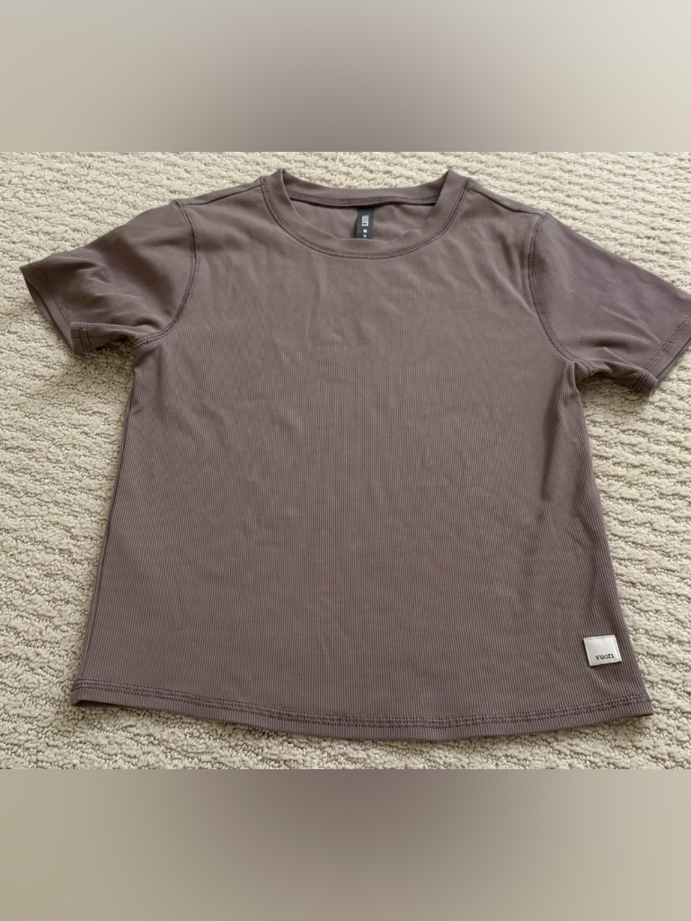 Vuori Short Sleeve Ribbed Tee - Taupe